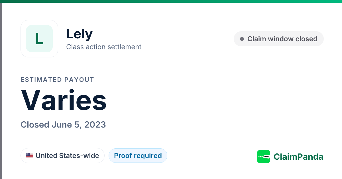 Lely class action settlement in United States | ClaimPanda